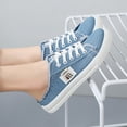 thumbnail image 5 of Mepaouo Women's Slip on Sneakers Canvas Mules Shoes Low Top Fashion Casual Backless Loafers Blue 8.5, 5 of 8