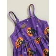 thumbnail image 6 of ZINTAOZT Toddler Girl Jumpsuit Baby Halloween Clothes Ghost/Pumpkin Print Sleeveless One Piece Strap Romper 6M-3T, 6 of 8