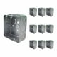 thumbnail image 1 of Pack 10 Pzs Caja Metalica Tipo Cuadrada Acero 4x4 Pulg plateado 4 pulgadas, 1 of 5