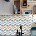 thumbnail image 6 of 10 Pcs Peel and Stick Tiles Stickers, Mosaic Kitchen Backsplash Tile Decals Bathroom Wall Peel and Stick DIY Self Adhesive Removable Wall Art Mural Wallpaper 4", 6 of 9