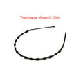 thumbnail image 4 of Minnieouse Hair Hoop Metal Ondulado Grosor Negro Unisex Estilo simple Flexible Buenos regalos Equipo deportivo para hombres Mujeres Grandes olas Accesorio para el cabello forma de perlas pequeñas Minnieouse AP008943-18B, 4 of 6