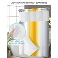 thumbnail image 4 of No Hook Cloth Fabric Shower Curtain with Snap in Liner, Orange Grey White Waterproof Shower Curtains Set with See Through Top Window, Farmhouse Ombre Color Modern Simple Bath Curtains Shower 60"x72", 4 of 6