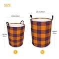 thumbnail image 3 of Fotbe Fall Buffalo Plaid Cesto de Ropa con Asas, Cesto Impermeable de Gran Capacidad, Bolsa de Lavado para Dormitorio, Cesto de Ropa con Ruedas y Asas-Medium, 3 of 6