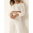 thumbnail image 4 of Off Shoulder Long Sleeve Top and Pants Set, 4 of 14