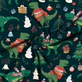 thumbnail image 6 of Christmas Shower Curtain, Green Dinosaur Snowman Xmas Tree Pattern Cute Animals Merry Christmas Holiday Bath Curtain Waterproof Fabric with Hooks for Home Decor, 72Wx84H, 6 of 6