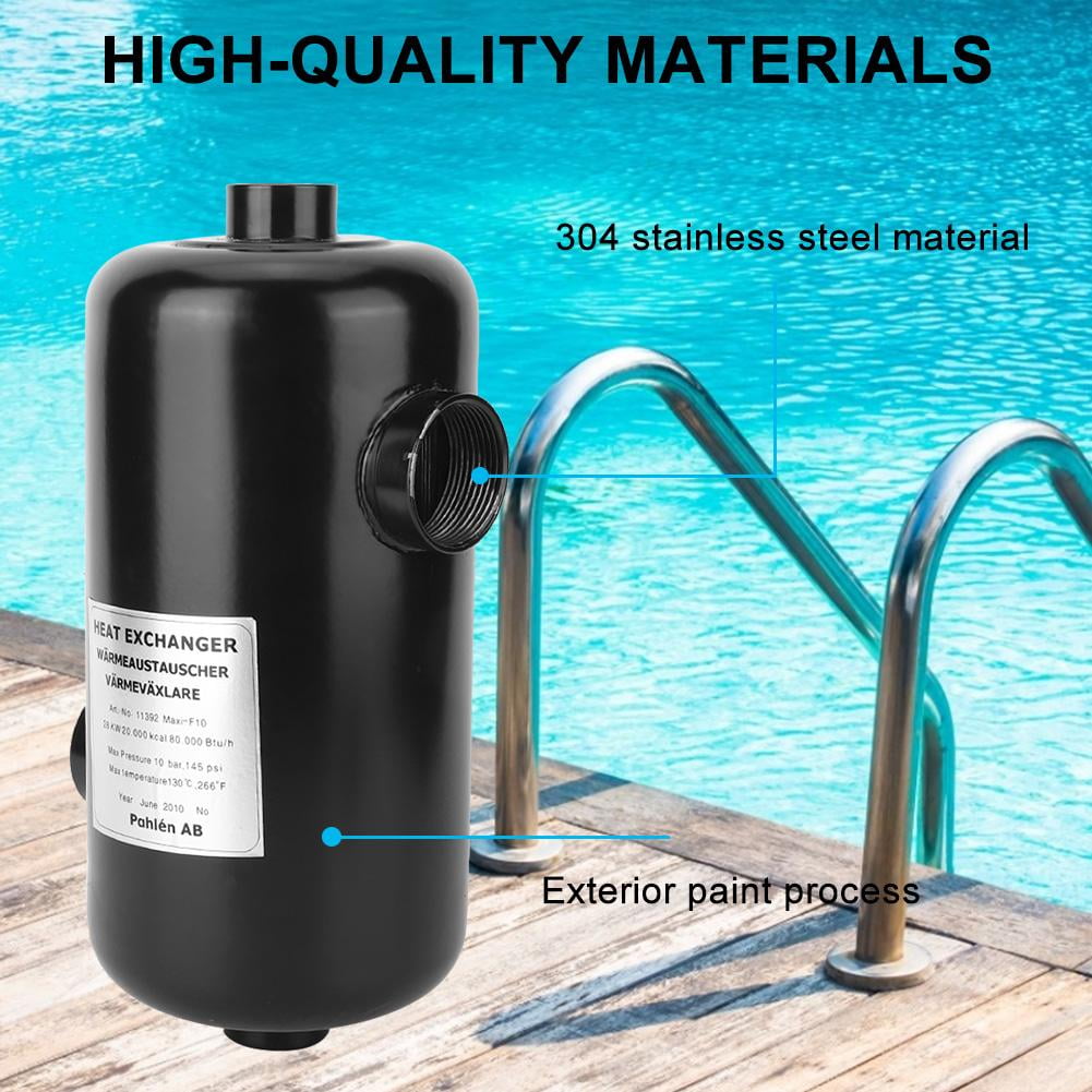 OTVIAP Stainless Steel Swimming Pool Heat Exchanger Heater Pool Thermostat  Equipment Accessories,Swimming Pool Heater,Swimming Pool Heat Exchanger -  Walmart.com