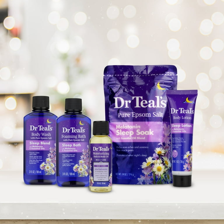 Relax and Sleep Melatonin Spa Gift Set | Spa Day| At Home Spa| Dr Teals| Lavender Bath Set| Self Care| Me Time| Mom authentic Gift| Unisex |