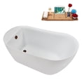 thumbnail image 5 of 59" Streamline N4940ORB Soaking Freestanding Tub and Tray With Internal Drain in Matte Oil Rubbed Bronze, 5 of 11