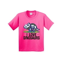 Inktastic Girl Dinosaur I Love Dinosaurs Youth T-Shirt