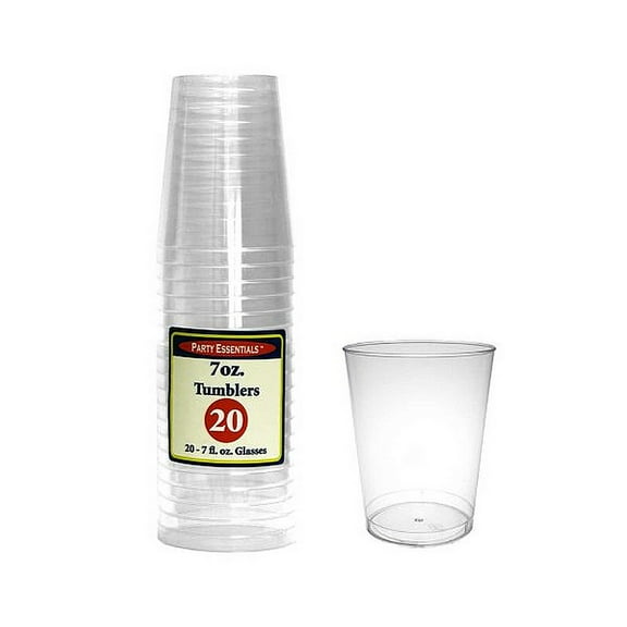 1 - Party Essentials 7 Oz. Tumblers - Clear 20 Ct.