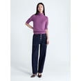thumbnail image 2 of Scoop Women’s and Women’s Plus Cashmere Turtleneck Sweater with Elbow Length Sleeves, Lightweight, XXS-4X, 2 of 5