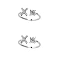 thumbnail image 4 of Minnieouse Anillo abierto con letras mayúsculas, anillos de compromiso elegantes seguros para interiores y exteriores, hogar, viajes, joyería de Letra X 2piezas, 4 of 6