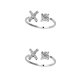 thumbnail image 2 of Qarigey Anillo abierto con letras mayúsculas, anillos de compromiso seguros reutilizables portátiles, joyería para interiores y exteriores, Letra X 2piezas, 2 of 6