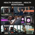 thumbnail image 3 of IOWODO Military Smartwatch for Men with Fitness Tracker, 2.01'' Answer/Make Calls/100+ Sport Modes, IP68 Waterproof, Hiking Travel Pedometer Watch compatible with Android IPhone Devices Gray, 3 of 8