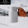 thumbnail image 5 of Thermal Coffee Carafe 50 Oz - Large Stainless Steel Insulated Carafe - 1.5 Liter Double Walled Vacuum Thermos Coffee and Beverage Dispenser with Tea Infuser and Strainer (Gray), 5 of 17