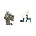 thumbnail image 1 of Figuras modernas de búho y ciervo, esculturas, adornos de mesa, estatuas de animales para sala de estar, oficina, gabinete, decoración del hogar, sent, 1 of 8