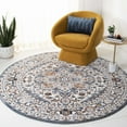 thumbnail image 2 of SAFAVIEH Symphony Caolan Medallion Area Rug, Ivory/Grey, 6'7" x 6'7" Round, 2 of 7
