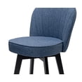 thumbnail image 4 of MINCETA Counter Stools,26" 360 Free Swivel Vertical Line Modern Upholstered Counter Height Bar Stools,Set of 2,Performance Fabric in Navy, 4 of 10