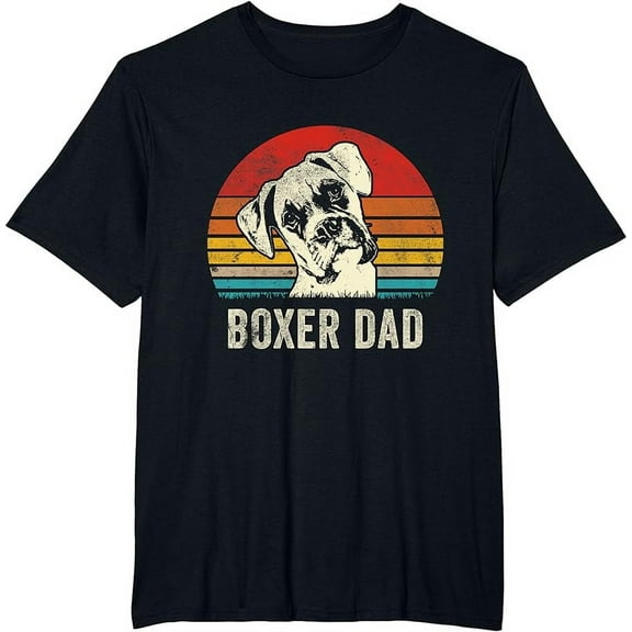 Vintage Boxer Dad Ever Daddy Gifts Dog Dad Father T-Shirt