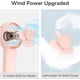 thumbnail image 3 of Handheld Fan, 4000mAh Portable Small and Personal USB Rechargeable Pocket [4-16H Working Time] Battery Operated Hand Fan with 3 Speeds for Outdoor/Travel, Summer Gift for Women Men-Pink, 3 of 5
