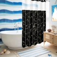 thumbnail image 5 of No Hook Shower Curtain, Sparrow Shower Curtains for Bathroom with See Through Top Window, Spring Birds on The Branches Vintage Country Black Waterproof & Washable Bath Curtain Narrow 54"x78", 5 of 9