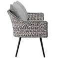 thumbnail image 6 of Modway Endeavor 4-Piece Wicker Rattan Patio Loveseat Set in Gray, 6 of 10