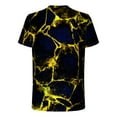 thumbnail image 4 of WREESH Men's Print Round Neck T-Shirts Short Sleeve Casual Summer Tops for Fitness Enthusiasts Yellow, 4 of 5