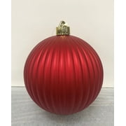 Holiday Time Red Matte Pumpkin 6" Shatterproof Christmas Ornaments 1 Count