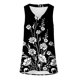 thumbnail image 4 of Puntoco Blusa holgada informal con cuello en V y estampado de cuello cuadrado para mujer, 4 of 4