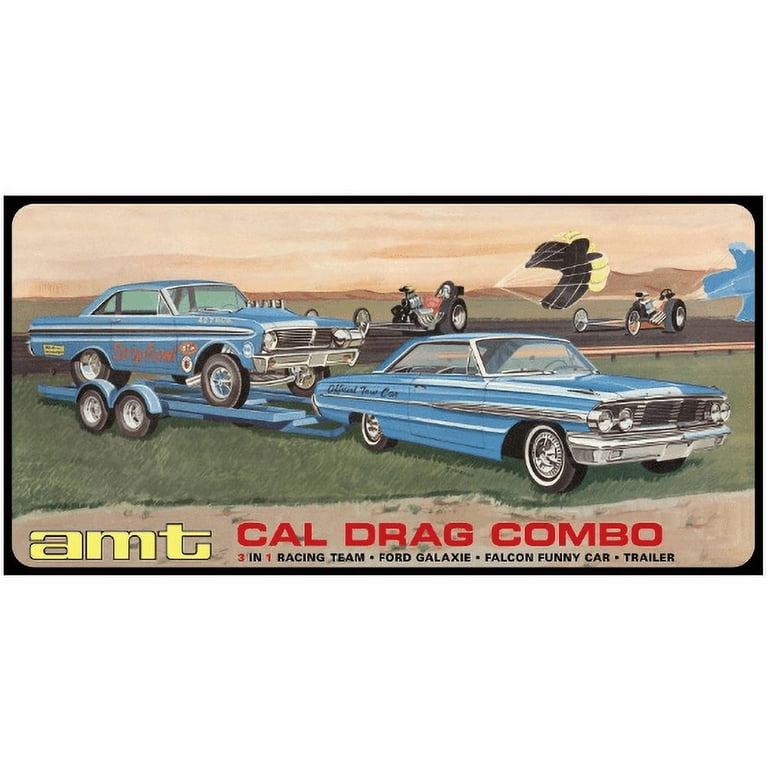 AMT 1/25 Cal Drag Combo 64 Galaxie AWB Falcon & Trailr AMT1223