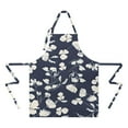 thumbnail image 2 of Pioneer Flower Floral Print Pattern Apron-Garden Aprons for Women with Pockets-Cotton Linen Waterproof Kitchen Cooking Gardening Aprons Adjustable for Kitchen,Cooking,BBQ and Salon 33x27 Inch, 2 of 7