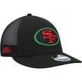 thumbnail image 3 of Men's New Era Black San Francisco 49ers Black Excellence Collection Trucker Low Profile 9FIFTY Snapback Hat, 3 of 6