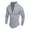 Gray, variant on ZCFZJW Men's Outdoor Henley Shirts Stand Collar Ruched Pleated Long Sleeve 1/4 Zip up Athletic T-Shirts Muscle Fit Quick-Dry Stretch Tops Casual Sports Gym Tees Shirt Army Green XL