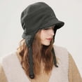 thumbnail image 5 of XIAOCHA Women’S Brimmed Ear‑Flap Beanie，Fleece‑Lined Fall‑Winter Outdoor Trapper,Grey, 5 of 7