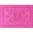 thumbnail image 1 of Ahgly Company Indoor Rectangle Abstract Pink Modern Area Rugs, 5' x 7', 1 of 4