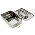 thumbnail image 4 of Stainless Steel Rectangular School Lunch Box School Tiffin Picnic Food Container, 4 of 5