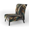 thumbnail image 3 of Designart « Agate en Vert et Or II » Chaise d'Appoint Rembourrée en Agate Verte - Fauteuil Moderne pour Salon, 3 of 7