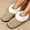 Khaki, variant on Cloud Foam Cushioned Women Winter Closed Slippers Fluffy Fleece Collar Slip on Warm Shoes, Anti Slip Outsole for Home & Outdoor Red 40