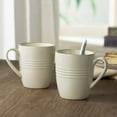thumbnail image 5 of Famiware Jupiter 4-Piece Stoneware Coffee Mug Sets, Dishwasher Safe and Microwave Safe, Vanilla White, 5 of 5