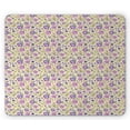 thumbnail image 1 of Garden Art Mouse Pad, Pale Toned Background with Spring Flowers with Swirled Leaves, Rectangle Non-Slip Rubber Mousepad, Pale Green Lavender, by Ambesonne, 1 of 2