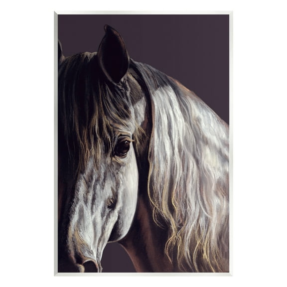 Stupell Industries Close Up Horse Face Portrait Animals & Insects Photography Unframed Art Print Wall Art