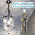 thumbnail image 4 of Unique Bargains M10 Lamp Female Loop Holder with Chain Quick Link Lifting Eye Nut Hook Ring 132 Lbs Load Bronze, 4 of 5