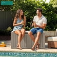 72 Gallon Outdoor Deck Box with Wheels, Pool Storage Box for Outdoor ...