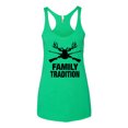 thumbnail image 2 of Wild Bobby, Family Tradition Buck Hunting, Hunting, Women Tri-Blend Racerback Tank Top, Envy, Large, 2 of 4