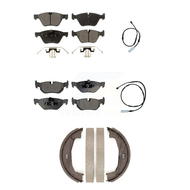 TEC Front Rear Ceramic Disc Brake Pads and Wear Sensors Kit (5Pc) for Car 2013 BMW 128i 3.0L KTW-100773