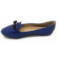 thumbnail image 3 of Victoria K Techno Shine Quilted Texture Black Bow Ballerina Flats (Women), 3 of 5