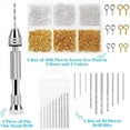 thumbnail image 2 of Resin Tools Kit with 1Pcs Pin Vise Hand Drill 10Pcs Drill Bits and 400Pcs Screw Eye Pins for DIY Keychain Pendant Making, 2 of 8