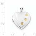 thumbnail image 3 of 925 Sterling Silver Rhodium-Plated with Gold-plating Heart Locket, 3 of 3