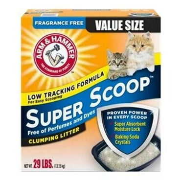 Arm & Hammer  29 lbs Fragrance Free Super Scoop Clumping Litter