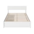 thumbnail image 2 of Wesley Full Wood Platform Bed with Panel Footboard and Storage Drawers in White, 2 of 5